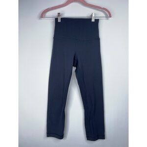 Lululemon Align Crop Leggings Black High Rise Soft Lightweight Athleisure Size 4